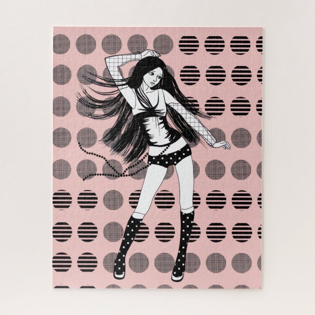 Puzzle petite amie danseuse rose  (Vertical)
