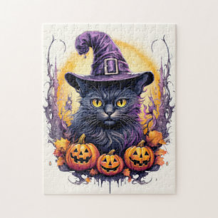 Puzzle Petite Chatte Féérique Chaton Sorcière
