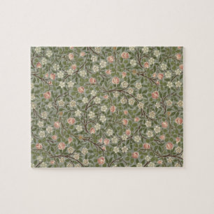 Puzzle Petite conception de papier peint de fleur rose et