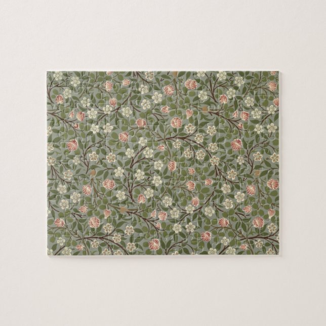 Puzzle Petite conception de papier peint de fleur rose et (Horizontal)