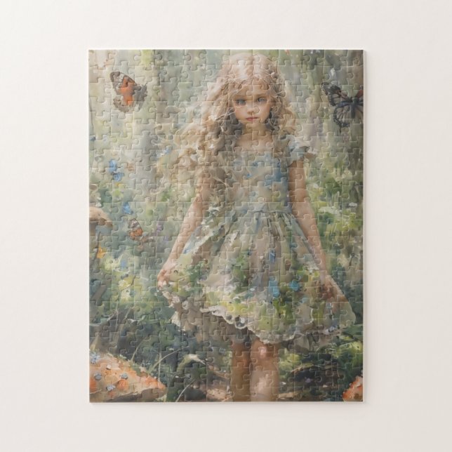 Puzzle Petite Fille dans une Scène Fantaisiste (Vertical)