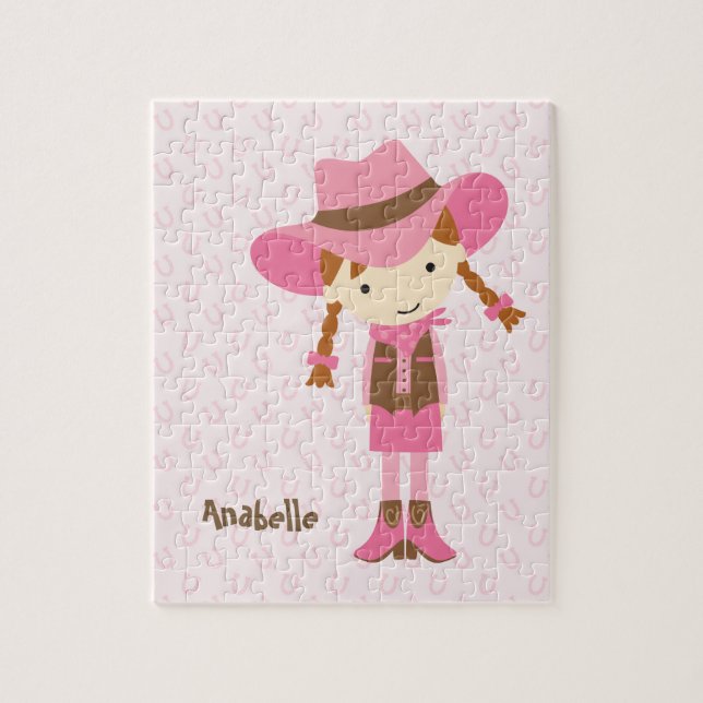 Puzzle Petite fille rose {redhead} (Vertical)