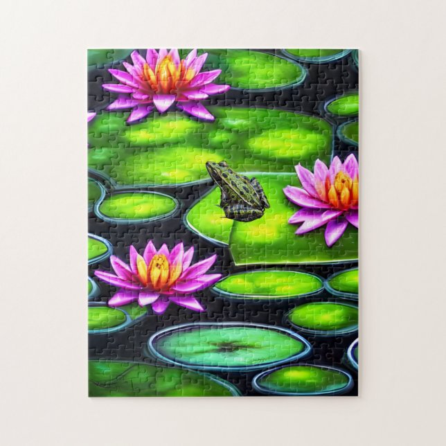 Puzzle Petite grenouille sur Lily Pad (Vertical)