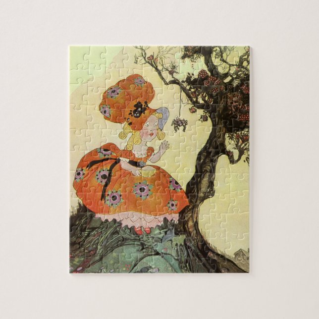 Puzzle Petite Muffet & Araignée, Mère l'Oie Vintage (Vertical)