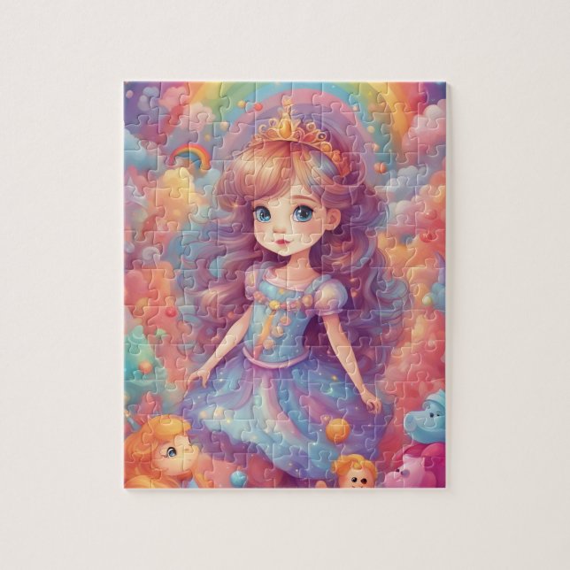 Puzzle Petite princesse arc-en-ciel (Vertical)