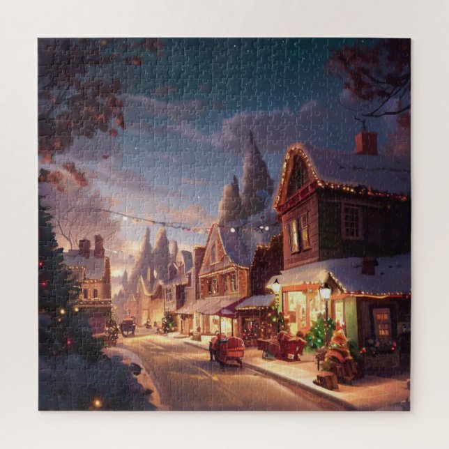 Puzzle Petite ville de Noël (5) (Vertical)