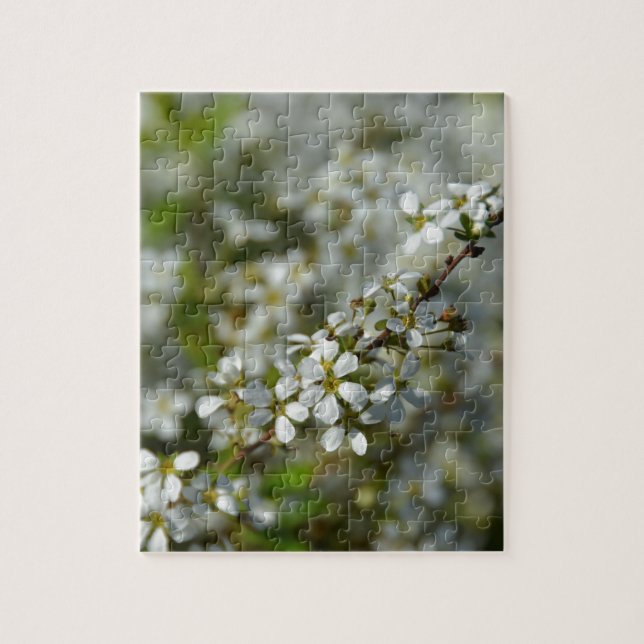 Puzzle Petites fleurs blanches (Vertical)