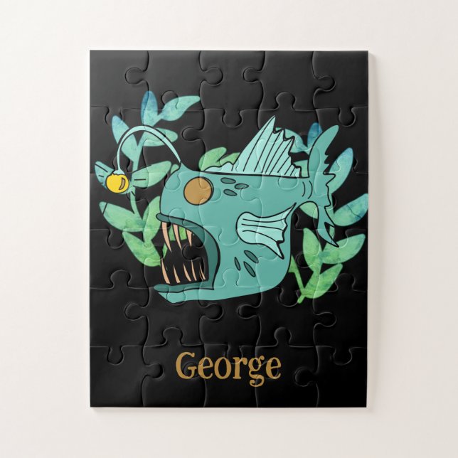 Puzzle Petits garçons Cute Poisson Océanique (Vertical)