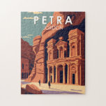 Puzzle Petra Jordan Travel Art Vintage<br><div class="desc">OEuvre vectorielle Petra. Petra est un site archéologique célèbre dans le désert du sud-ouest de la Jordanie. Datant d'environ 300 av. J.-C.,  c'était la capitale du royaume nabatéen.</div>