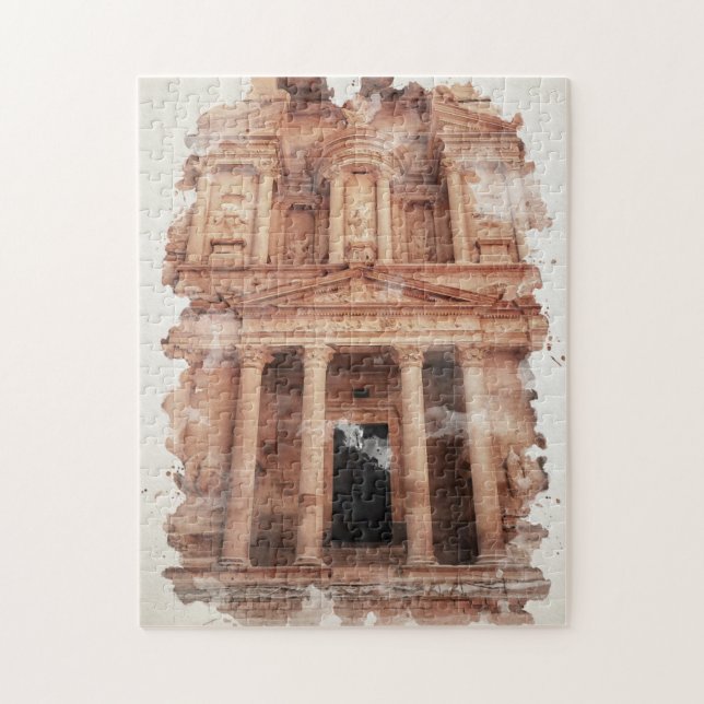 Puzzle Petra Jordan Watercolor Art (Vertical)