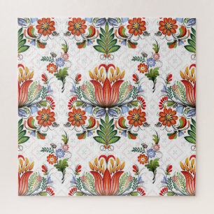 Puzzle Petrykivka, une ethnie colorée : fleurs ukrainienn