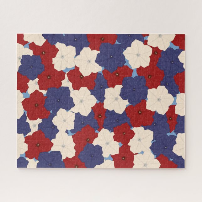 Puzzle Pétunias Patriotiques (Horizontal)