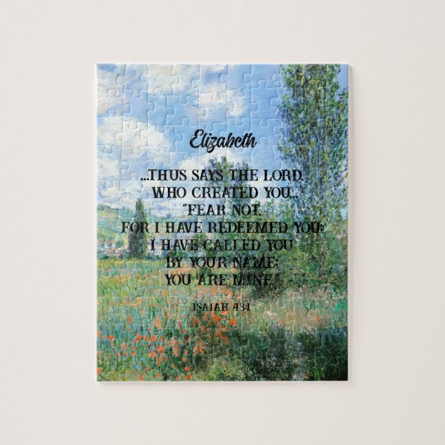 Puzzle Peur Pas Bible Verse Nature Oeuvre d'art Cadeau ch (Vertical)