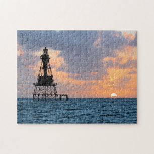 Puzzle Phare américain de banc, clés de la Floride