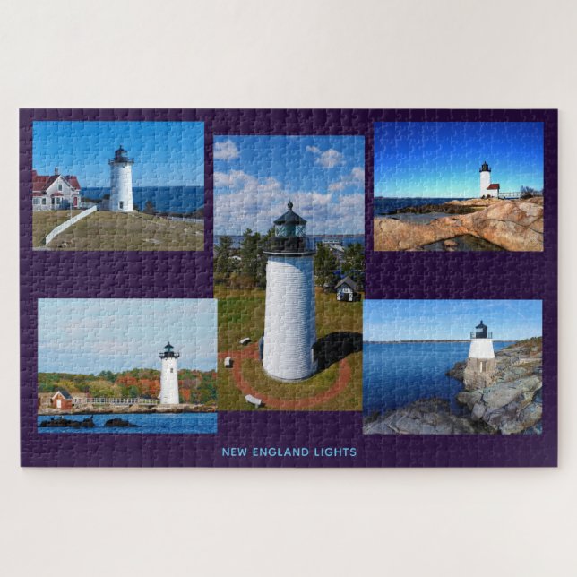 Puzzle Phare Collage Photo Personnalisé 5 (Horizontal)