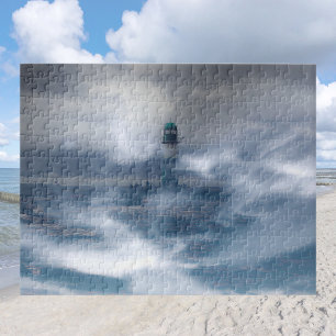 Puzzle Phare dans la tempête - Mer Baltique