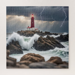 Puzzle Phare Dans Une Tempête
