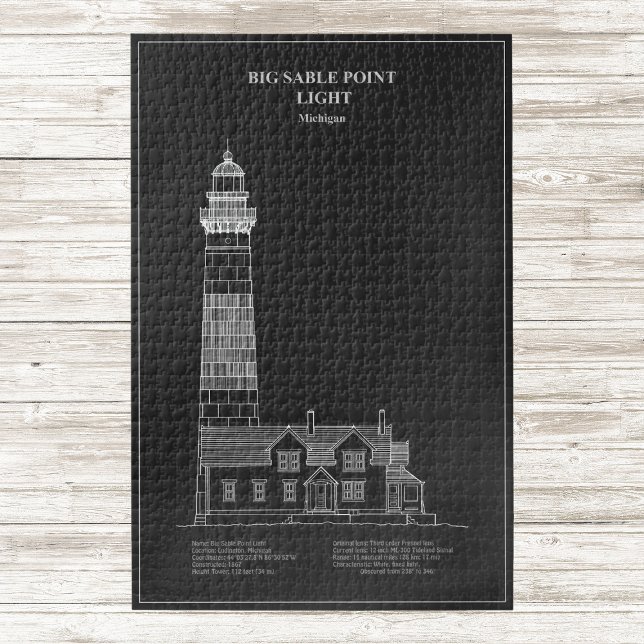 Puzzle Phare de Big Sable Point - Michigan – PD (Big Sable Point Lighthouse - Michigan – PD. Jigsaw Puzzle)
