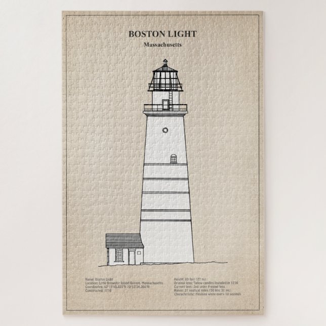 Puzzle Phare de Boston - Massachusetts - SBD (Vertical)