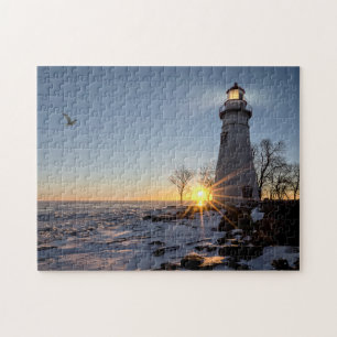 Puzzle Phare de Marblehead Sunrise hivernale