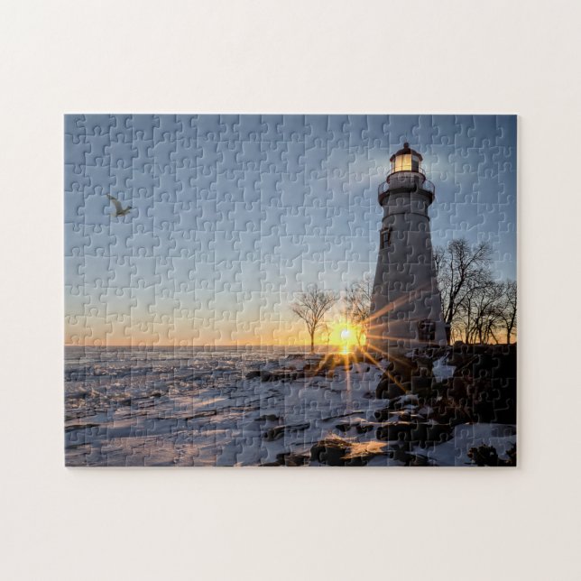 Puzzle Phare de Marblehead Sunrise hivernale (Horizontal)