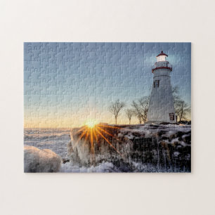 Puzzle Phare de Marblehead Sunrise hivernale
