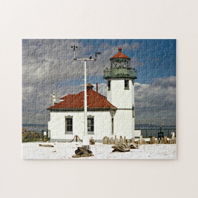 Puzzle Phare de point d'Alki, Seattle Washington (Horizontal)