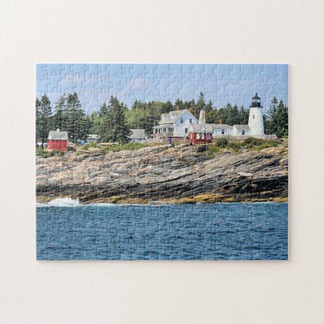 Puzzle Phare de point de Pemaquid, casse-tête du Maine (Horizontal)