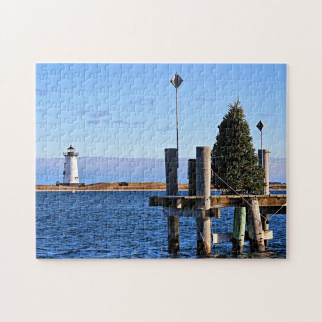 Puzzle Phare de port d'Edgartown, Martha's Vineyard mA (Horizontal)