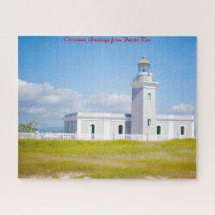 Puzzle Phare de Porto Rico. Vœux de Noël