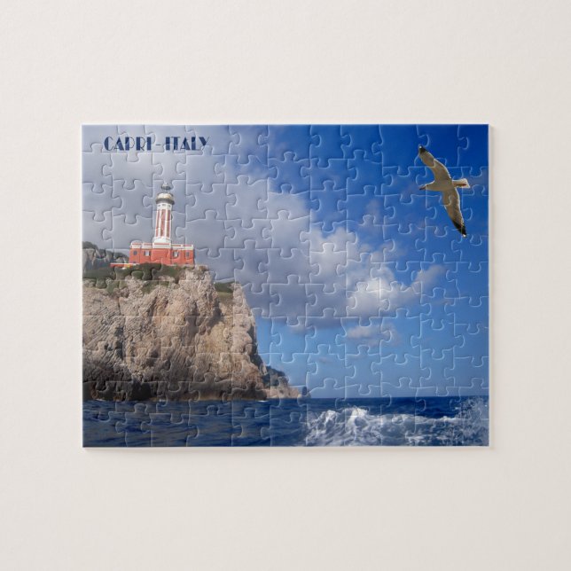Puzzle Phare de Punta Carena, île de Capri (Horizontal)