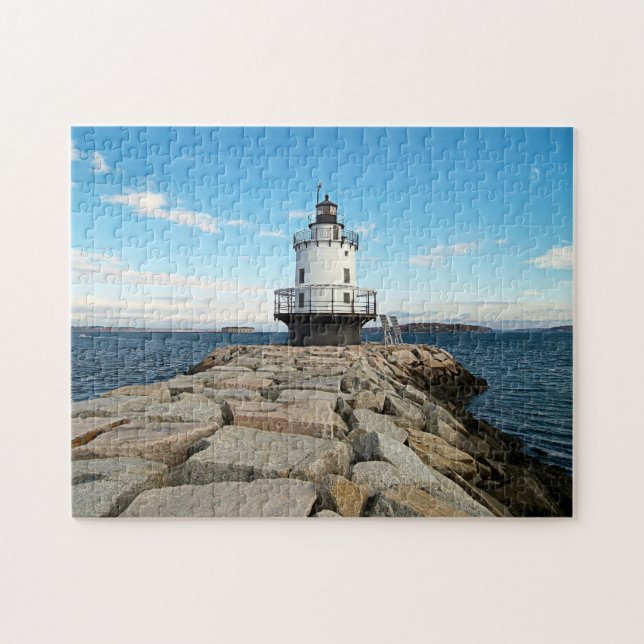 Puzzle Phare de Spring Point Ledge Sud Portland Maine (Horizontal)