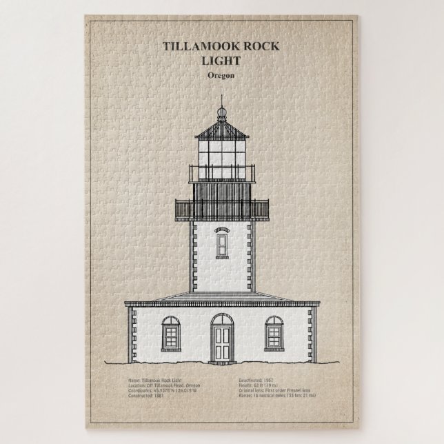 Puzzle Phare de Tillamook Rock - Oregon - SBD (Vertical)