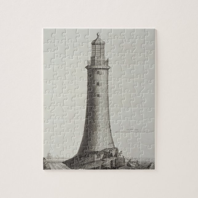 Puzzle Phare d'Edystone gravé par Edouard Rooker (c.1 (Vertical)