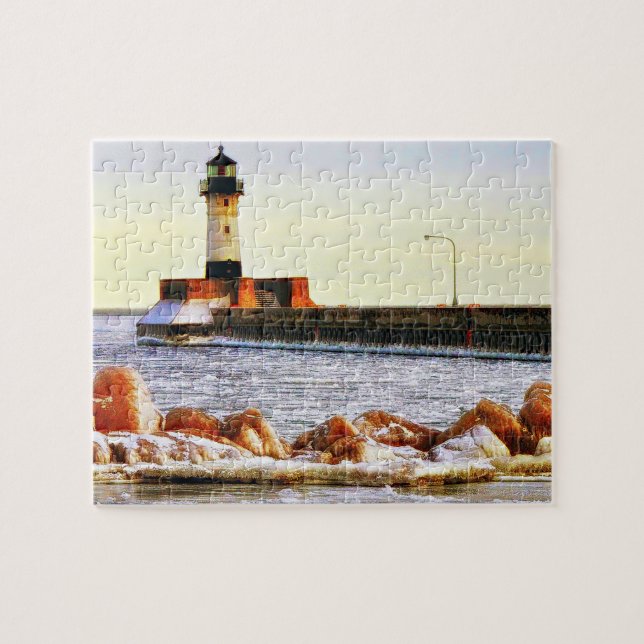 Puzzle Phare d'hiver, Duluth Minnesota (Horizontal)