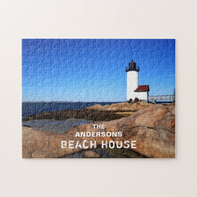 Puzzle Phare d'Ocean Beach Personnalisé d'Annisquam (Horizontal)