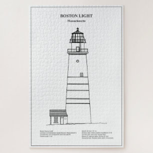 Puzzle Phare Lumière de Boston - Massachusetts - BD