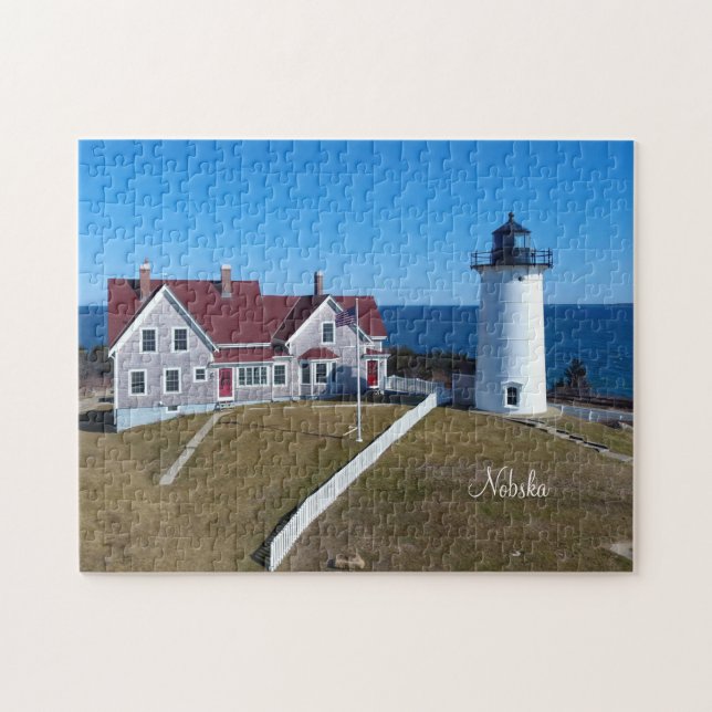 Puzzle Phare photo personnalisé Cape Cod (Horizontal)