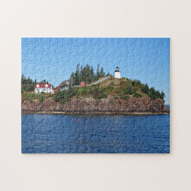 Puzzle Phare principal de hiboux, baie Maine de Penobscot (Horizontal)