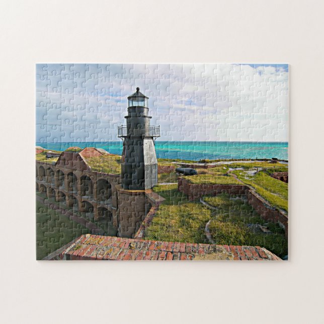 Puzzle Phare principal de jardin, Tortugas sec la Floride (Horizontal)