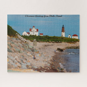 Puzzle Phare Rhode Island. Vœux de Noël