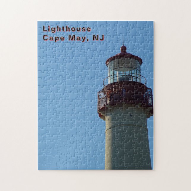 Puzzle Phare rouge blanc, Cape May, NJ (Vertical)