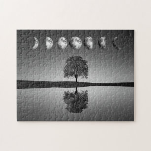 Puzzle Phases de la Lune & Étoiles Brillantes, Arbre Soli