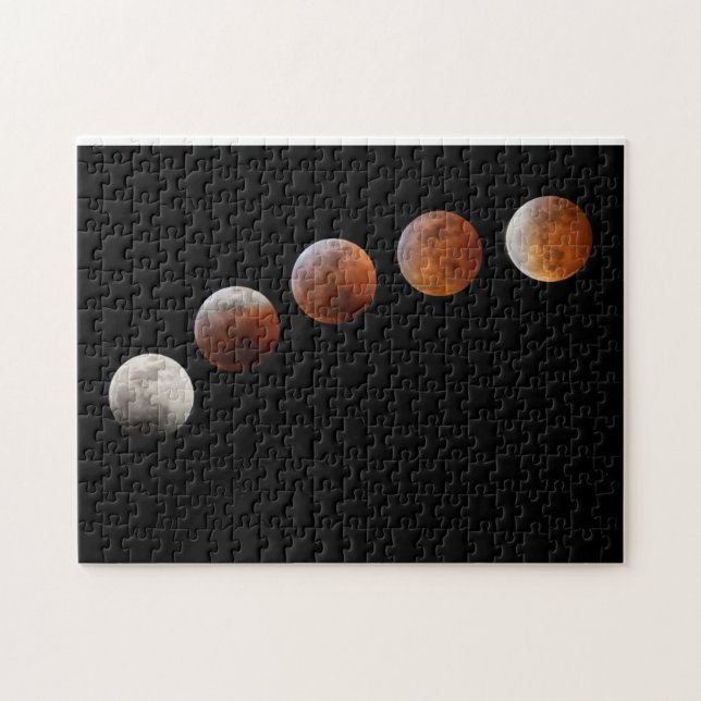 Puzzle Phases de la pleine lune Éclipse lunaire totale |  (Horizontal)