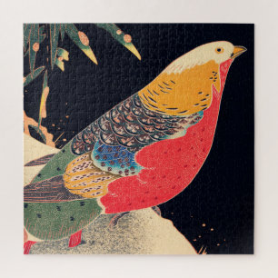 Puzzle Phéasant d'or dans la neige par Ito Jakuchu