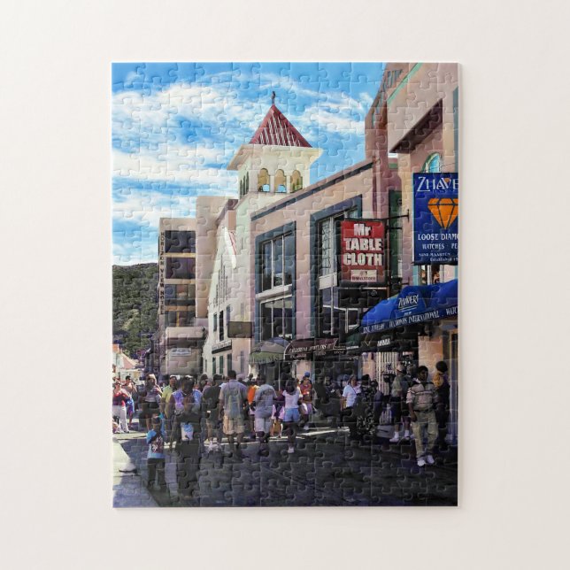 Puzzle Philipsburg Sint Maarten : Shopping sur Front Stre (Vertical)