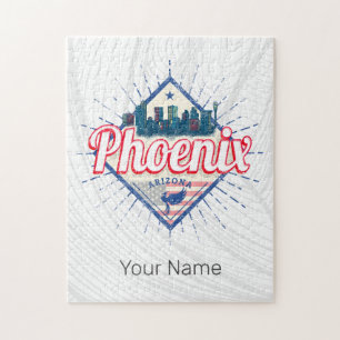Puzzle Phoenix Arizona États-Unis Skyline Vintage USA