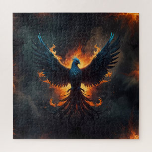 Puzzle Phoenix Bird Rising avec flammes