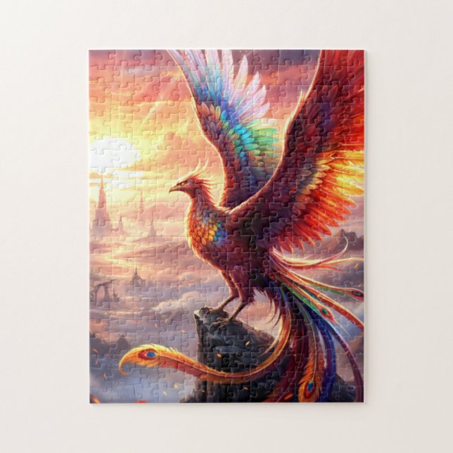 Puzzle Phoenix incroyable au lever du soleil (Vertical)