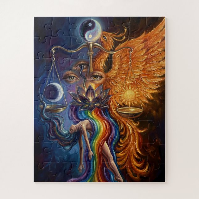 Puzzle “Phoenix Yin Yang Canvas – (Vertical)
